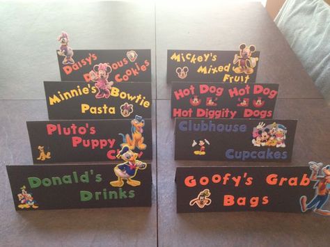 Mickey Mouse Birthday Food Signs: Mickey Mouse Bday, Mickey Mouse Clubhouse Birthday Party, Mickey Mouse Clubhouse Party, Mickey Mouse 1st Birthday, Mickey Birthday Party, Minnie Birthday Party, Mickey Mouse Clubhouse Birthday, Mickey Mouse Parties, Food Signs