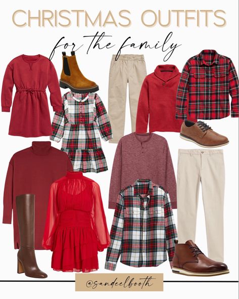 Christmas outfit ideas for the family What To Wear Christmas Family Pictures, What To Wear For Christmas Family Photos, Christmas Family Photos What To Wear, Farm Outfits, Christmas Card Outfits, Matching Family Christmas Outfits, Family Christmas Pictures Outfits, Christmas Photos Outfits, Family Pictures What To Wear