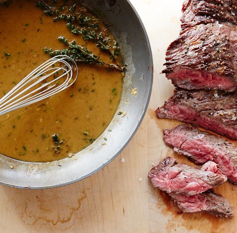 A seared piece of meat might sound boring. But when it's drizzled with a silky reduction? Always exciting. The keys to pulling off a pro-grade pan sauce. Skirt Steak Recipes, Chef Boyardee, Pan Sauce, Skirt Steak, Pan Seared, Pork Tenderloin, Beef Dishes, Steak Recipes, Cooking Techniques