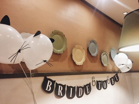 Cat Theme Bridal Shower Cat Bridal Shower Ideas, Cat Bachelorette Party Ideas, Cat Themed Bridal Shower Ideas, Cat Bridal Shower Theme, Last Meow Before The Vow, Cat Themed Bachelorette Party, Cat Bachelorette Party, Cat Theme Wedding, Fall Bridal Shower Dress