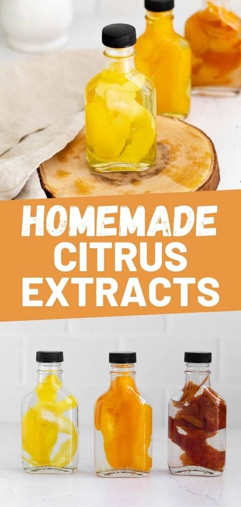 Diy Lemon Extract, Orange Extract Recipes, Orange Recipes Easy, Margarita Simple Syrup, Homemade Extracts, Diy Extracts, Blood Orange Recipes, Orange Recipe, Citrus Desserts