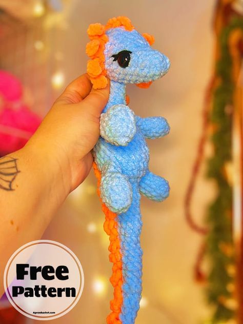 Little Loch Ness Crochet Monster Free Pattern Cute Sea Monster, Crochet Monster Pattern, Crochet Monster, The Loch Ness Monster, Crochet Dragon Pattern, Monster Pattern, Crochet Monsters, Easy Crochet Animals, Crochet Dinosaur