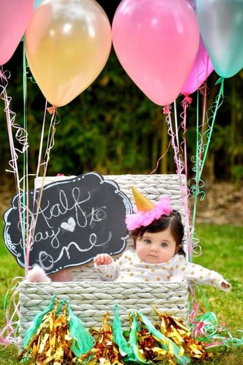 Half Birthday Party Ideas Half Birthday Party Ideas, Half Birthday Baby Boy, Happy Half Birthday, Half Birthday Baby, Half Birthday Party, Birthday Decoration Ideas, 6 Month Baby Picture Ideas, 2nd Birthday Photos, Baby Birthday Photoshoot