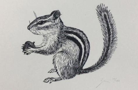 Chipmunk Tattoo Ideas, Chipmunk Tattoo, Colorado Animals, Chipmunk Drawing, Skunk Tattoo, Papa Tattoo, Nature Sleeve, Stick Poke, Wrist Bracelet Tattoo