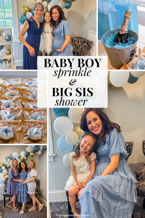 Small Sprinkle Shower Ideas, Baby Boy Sprinkle Themes Summer, Big Brother Baby Shower Ideas, Big Sister Party, Sprinkle Themed Baby Shower Ideas, Big Sister Baby Shower Ideas, 2nd Child Baby Shower Ideas, September Baby Shower Ideas Boy, Baby Sprinkle Games Boy