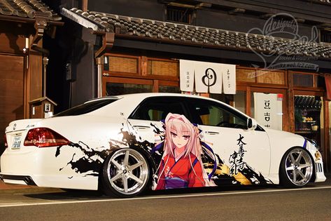 Anime Car Wrap, Car Vinyl Graphics, Custom Cars Paint, Car Craft, Car Wraps, Anime Car, Car Wrap Design, Racing Car Design, Car Artwork