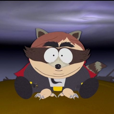 South Park Cartman Superhero, Eric Cartman Super Hero, Cartman Superhero, Cartman Raccoon, South Park Superheroes, Chubby Babies, Eric Cartman, South Park Characters, Park Art