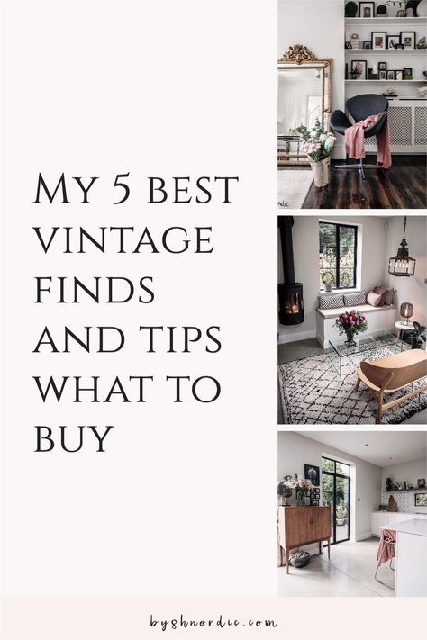 I love mixing old with new, and I think most interesting interiors have vintage pieces to add depth and character. I'm sharing here my favourite vintage decor finds, where I got them from and also my best tips for what to buy! #vintagefurniture #homedecor #vintagefind #shnordic Antique And Modern Mix Decor, Smelly Clothes, Interesting Interiors, Sunny Morning, Cast Iron Fireplace, Blogger Inspiration, Soup Tureen, Car Boot, Kitchen Lamps