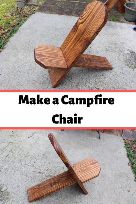 Easy Diy Chair, Stargazer Chair, Diy Campfire Chairs, Campfire Chairs, Camp Chair Diy, Diy Chairs, Campfire Chair, Diy Muskoka Chair, Viking Chair