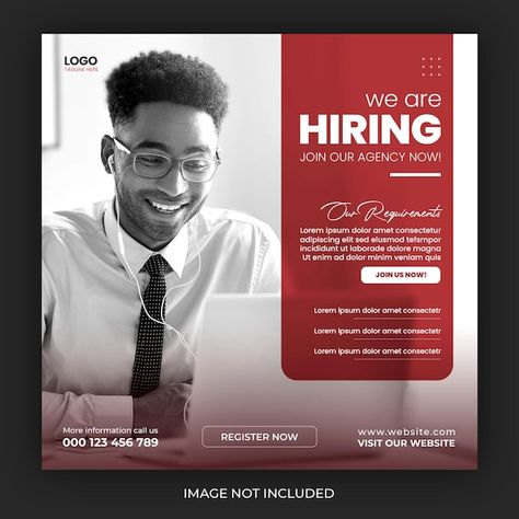 We are hiring job vacancy announcement s... | Premium Psd #Freepik #psd #job-vacancy #we-are-hiring #job-hiring #vacancy Job Announcement Design, Corporate Announcement Design, We Are Hiring Graphic Designer, Announcement Poster Design, Hiring Social Media Post, Vacancy Poster, Announcement Social Media Post, Job Announcement, Web Design Creative