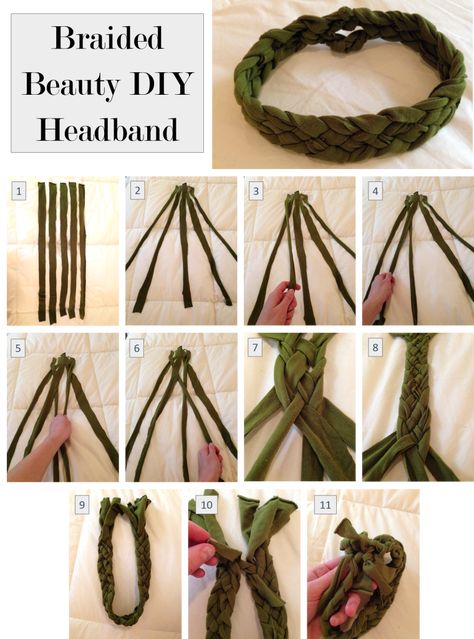 Joululahjat Diy, Braided Headbands, Sewing Headbands, Headband Diy, Hippie Headbands, Headband Tutorial, Diy Braids, Diy Headband, Braided Headband