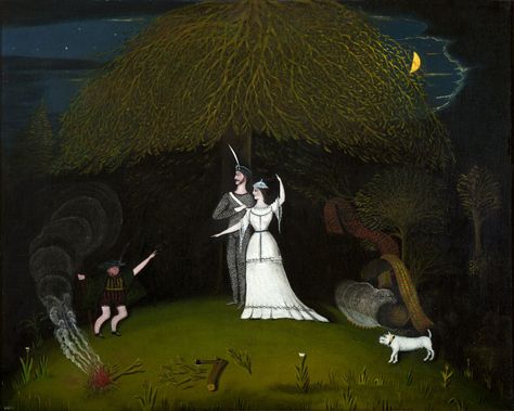 Midsummer Night’s Dream - The British Folk Art CollectionThe British Folk Art Collection British Folk Art, Folk Aesthetic, Compton Verney, Midsummer Nights Dream, Folk Art, Oil On Canvas, Art Collection, Art Pieces, Paint