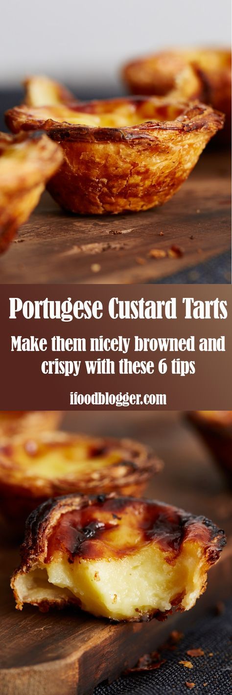 Portugese Custard Tarts, Portuguese Custard Tart Recipe, Custard Dessert Recipes, Portuguese Custard Tarts, Custard Tarts Recipe, Custard Tarts, Tarts Recipe, Portuguese Desserts, Custard Desserts