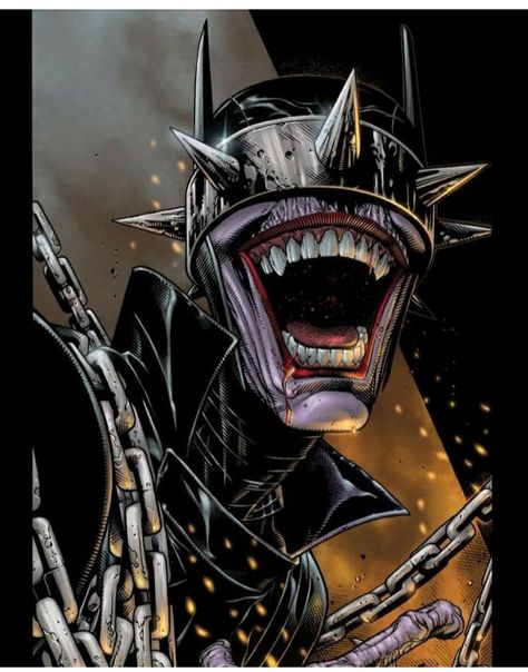 Batman Que Ri, Wallpaper Gamer, The Batman Who Laughs, Batman Metal, Batman Who Laughs, Madara Susanoo, Batman Comic Wallpaper, Joker Comic, Batman Tattoo