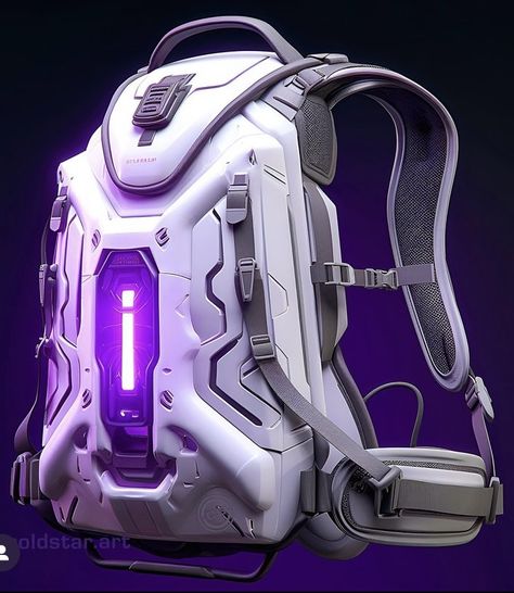 Futuristic Backpack, Futuristic Gear, Zombie Rpg, Led Backpack, Future Technology Concept, Futuristic Shoes, Tech Backpack, Tech Bag, Tactical Bag