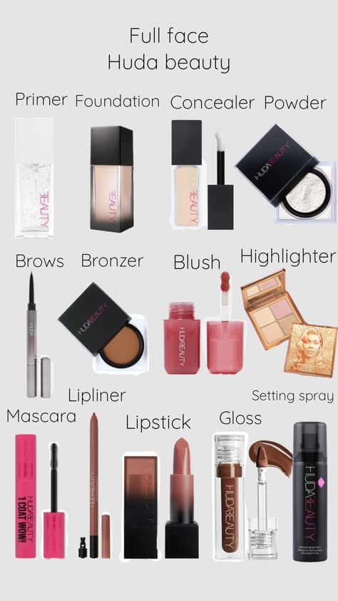 #shuffel #makeup #hudabeauty #fullface #makeupproducts Huda Beauty Products, Huda Beauty Makeup, Makeup Board, Pinterest Makeup, Portrait Photography Women, Health Skin Care, Clean Skincare, Birthday Wishlist, Lashes Makeup