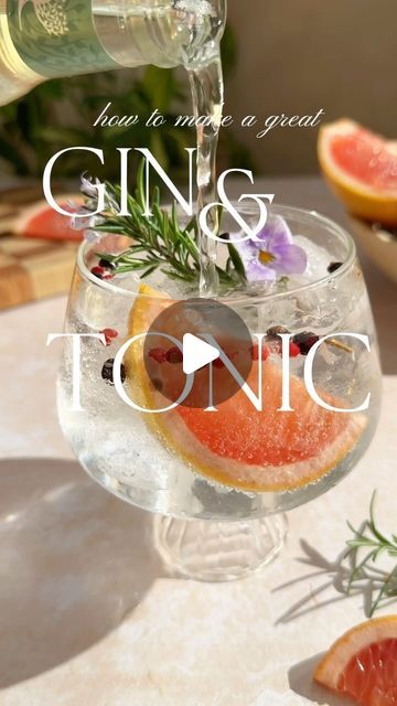 Ashley Rose Conway on Instagram: "Nothing like a Gin & Tonic on a sunny day! Here are some tips for making a great one. The last tip is the most important!   •freeze your glass •fill the glass all the way to the top with ice •chill your tonic & add 2 oz to the glass •add 2 oz of your favorite gin (bonus: stick this in the freezer first) •top with more tonic water, 2-4 oz •add fruits herbs & spices for a Spanish style G&T •enjoy with good company!   What are your favorite gin & tonic combinations?   #craftandcocktails #ginandtonic #ginandtonicday #nationalginandtonicday #gincocktails #imbibegram" Gin And Tonic Recipe, Gin Tonic Recipe, Gin And Tonic Glasses, Tonic Recipe, Herbs Spices, Welcome Drink, Tonic Water, Gin Cocktails, Gin Tonic