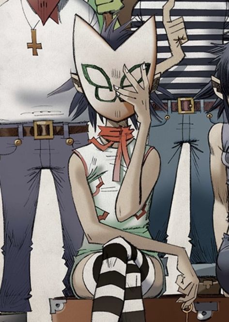 Phase 3 Noodle Gorillaz, Gorillaz Matching Pfp Noodle And 2d, 2d From Gorillaz, Noodle Gorillaz Phase 2, Noodle Phase 1, Noodle And 2d, Gorillaz Art Style, Gorillaz Plastic Beach, Noodle Gorillaz