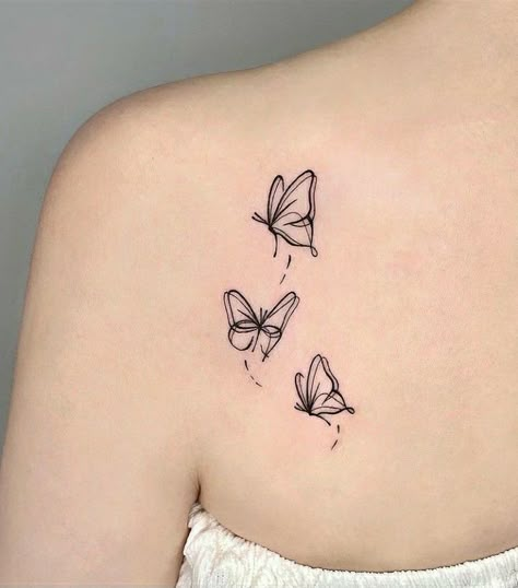 Cute Matching Tattoos, Small Girly Tattoos, Butterfly Tattoos For Women, Petite Tattoos, Cute Tiny Tattoos, Thigh Tattoos Women, We Are All Connected, Modern Tattoos, Discreet Tattoos