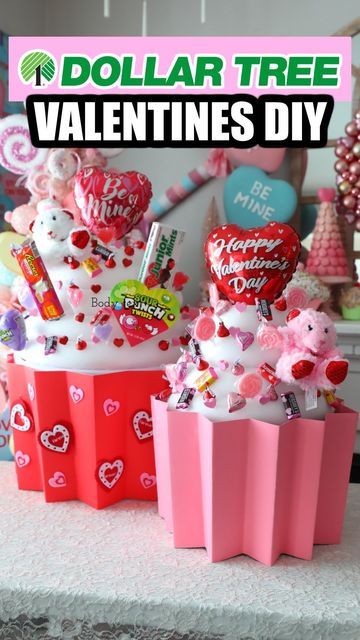 Dollar Tree Valentines Diy Ideas, Diy Valentine's Gift Baskets, Bargain Bethany, Valentines Dyi, Heart Knife, Diy Dollar Tree Gifts, Diy Valentines Gifts For Him, Dollar Tree Baskets, Dollartree Diy