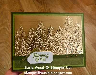 Stamp with Susie: Stampin' Up! Evergreen Forest 3D Embossing Folder Evergreen Forest 3d Embossing Folder, Embossing Cards, Evergreen Forest, Homemade Christmas Cards, Stampin Up Christmas Cards, Christmas Tree Cards, Tree Cards, Embossed Cards, 3d Paper Crafts