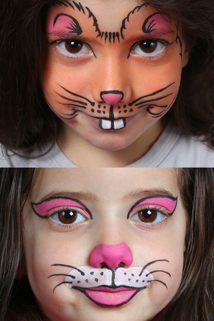 Animal Face Paintings, Obličejové Masky, Animal Makeup, Face Painting Easy, Kids Face Paint, Art And Craft Videos, Diy Valentines Crafts, Animal Faces, Valentine Crafts