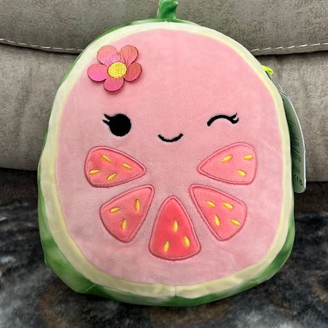 Squishmallows Lena The Guava - Surprise-Scented!! Nwt 8” Rare Squishmallows, Addy Rae, Lemonade Slushies, Octopus Costume, Guava Fruit, African Wild Dog, Halloween 20, Gingerbread Girl, Unicorn Cat