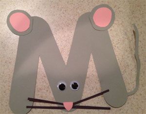 letter m mouse craft - M and W can be tricky to learn; this appealing,hands-on M could help children remember the correct shape. M Is For Craft, M For Mouse, Letter M Craft, Letter M Art, M Is For Mouse, Letter M Crafts, Letter M Activities, Mouse Craft, Preschool Letter Crafts