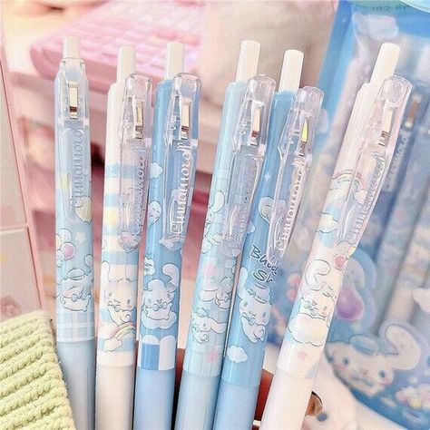 Sanrio School Supplies, Sanrio Stationary, Pretty School Supplies, Stationery Obsession, Cute Stationary School Supplies, Cute School Stationary, Kawaii School Supplies, Study Stationery, Gel Set