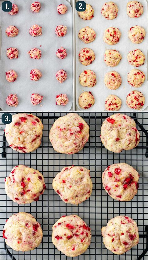 These Cranberry Orange Cookies are the perfect Christmas cookie! Chock full of fresh cranberries and orange, topped with a homemade glaze. #cranberry #orange #cookies Fresh Cranberry Recipes Baking, Fresh Cranberry Recipes, Homemade Glaze, Cranberry Orange Cookies, Cranberry Dessert, Fresh Cranberry, Homemade Sugar Cookies, Jo Cooks, Orange Cookies