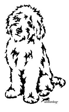 Labradoodle Drawing, Labradoodle Art, Labradoodle Dogs, Goldendoodle Puppies, Portraits Art, Goldendoodle Puppy, Dog Crafts, Dog Tattoo, Dog Images