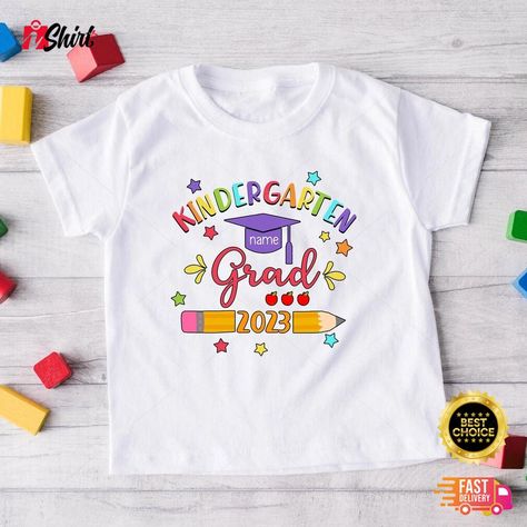 Personalized 2023 Kindergarten Graduate Kinder Shirt Gift For Kids Graduate Check more at https://ishirtplus.com/product/personalized-2023-kindergarten-graduate-kinder-shirt-gift-for-kids-graduate/ Kindergarten Graduation Shirts, Family Kindergarten, Kinder Graduation Gifts, Preschool Graduation Party, Kindergarten Graduation Gift, Kindergarten Names, Graduation Shirts For Family, Graduation Tshirts, Teacher Graduation Gifts