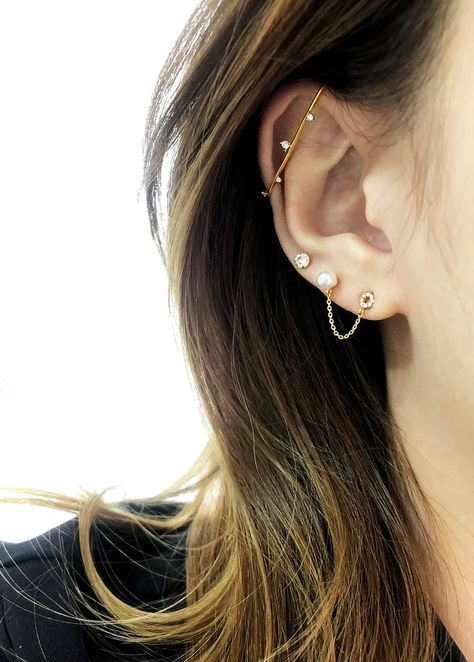 Cartilage Ear Cuff Dainty Ear Cuff Industrial Ear Cuff Bar | Etsy Unique Ear Piercings, Cartilage Ear Cuff, Piercing Inspo, Jewelry Ear, Industrial Piercing, Wrap Earrings, Minimal Earrings, Gold Ear Cuff, Dainty Studs