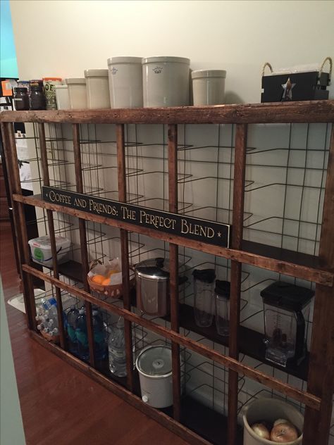 My redo, repurposed Boxsprings turned to a farmhouse shelf! Metal Box Spring Repurpose, Repurpose Box Spring Upcycle, Box Springs Repurpose, Repurpose Box Spring, Repurposed Box Springs, Box Spring Repurpose, Box Spring Repurpose Upcycle, Bed Spring, Farmhouse Shelf