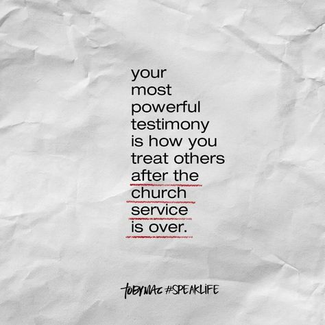 Treat Others Quotes, Testimony Quotes, Tobymac Speak Life, Church Memes, Toby Mac, Mom Motivation, Comforting Bible Verses, Bible Quotes Wallpaper, Speak Life