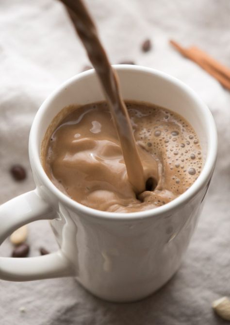 Creamy Gingerbread Cashew Coffee | Hunger|Thirst|Play Cashew Coffee, Vegan Creamer, Sweet Cafe, Easy Coffee Recipes, Creamy Coffee, Ginger Nut, Cinnamon Coffee, Coffeehouse, Gourmet Coffee