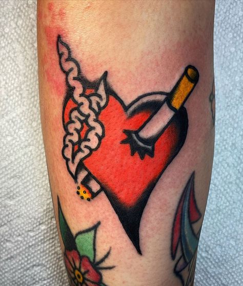 ⛓Alec Zank⛓ on Instagram: “Smoke em if you got em @riversidetattootn #tattoo #tattoos #oldschooltattoos #americantattoos #traditionaltattoos #realtattoos…” Ciggerate Tattoo, Wine Glass Designs, 3 Tattoo, Tattoo Traditional, American Tattoos, Horror Tattoo, Pretty Images, Rocky Horror, Foot Tattoo