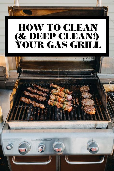 Cleaning your grill & giving it some extra love by deep cleaning it annually is one of the most important things you can do to up your grilling game! This post provides a step-by-step tutorial for how to deep clean a grill and a video to really show you how it's done. From cleaning the grill grates to the exterior, deep cleaning your grill just got a whole lot easier! Cleaning Grill Grates, Cleaning Barbecue Grill, Grill Cleaning Hacks, Cleaning Hacks Videos, Webber Grill, Cleaning Grill, Backyard Party Food, Tailgate Grilling, Clean Grill Grates