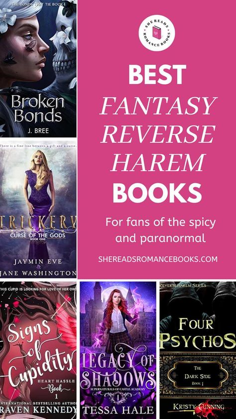 15 Fantasy Reverse Harem Books for Those Who Love the Paranormal and Spice – She Reads Romance Books Fantasy Reverse Harem Books, Fantasy Romance Books With Spice, Best Reverse Harem Books, Monster Romance Books, Why Choose Romance Books, Adult Fantasy Romance Books, Reverse Harem Books, Reader Things, Paranormal Fantasy Books