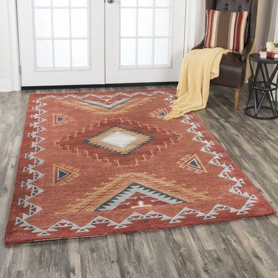 Rust Area Rug, Black Forest Decor, Southwestern Area Rugs, Southwestern Rug, Stylish Rugs, Room Renovation, Rug Direct, Orange Area Rug, Beautiful Color Combinations