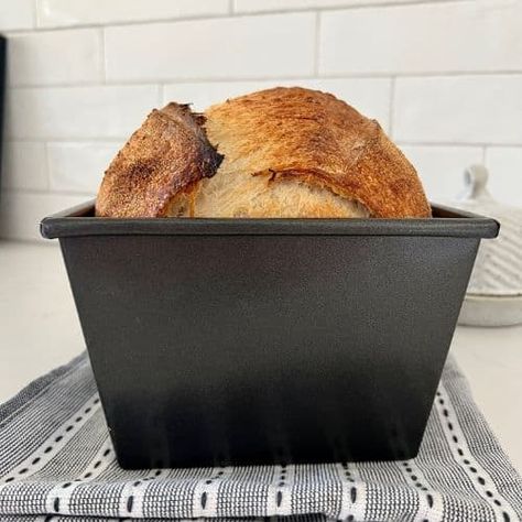 How To Bake Sourdough In A Loaf Pan - The Pantry Mama Sourdough Bread In Loaf Pan Easy, Sourdough In A Loaf Pan, Sourdough Bread In Loaf Pan, Flavored Sourdough, The Pantry Mama, Sourdough Bread Recipes, Soft Sourdough Bread, Bake Sourdough Bread, Pantry Mama