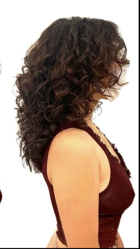 Long Curly Haircuts, Natural Curly Hair Cuts, Layered Curly Hair, Curly Hair Photos, Wavy Haircuts, Medium Curly Hair Styles, Long Wolfcut Haircut, Wolfcut Haircut, Long Wolfcut