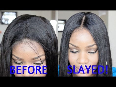 How To Transform A Basic Wig To Look Natural | Tutorial [Video] - https://blackhairinformation.com/video-gallery/transform-basic-wig-look-natural-tutorial-video/ Wig Styling Tutorial, Diy Wig, Hair Pack, Wig Making, Bleached Hair, Go For It, Loose Hairstyles, Lace Frontal Wig, Brazilian Hair