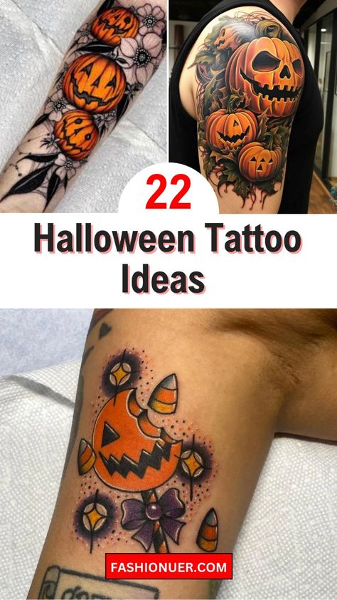 Get into the Halloween spirit with these 22 fall tattoo ideas. Featuring spooky designs and festive themes, these tattoos are perfect for celebrating the season in style. Show off your Halloween flair with tattoos that make a statement. #HalloweenTattoos #FallInk #TattooIdeas #AutumnArt #FestiveTattoos Halloween Style Tattoos, Halloween Themed Tattoos, Spooky Floral Tattoo, Haunted House Tattoo, Halloween Tattoos Sleeve, Lantern Tattoo, Scene Tattoo, Mystic Symbols, Autumn Tattoo