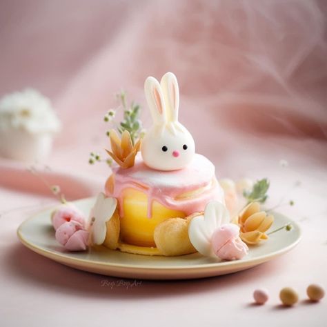 Bunny Desserts, Kawaii Sweets, Kawaii Dessert, Amazing Food Art, Fake Bake, Kawaii Food, Food Drawing, Cute Desserts, Amazing Food