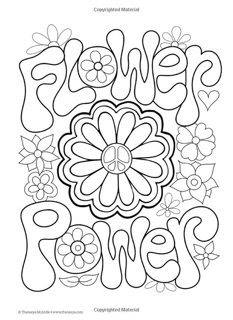 Flower Power Party, Thaneeya Mcardle, Posca Marker, Love Coloring Pages, صفحات التلوين, Detailed Coloring Pages, Colouring Printables, Tapeta Pro Iphone, Flower Printable