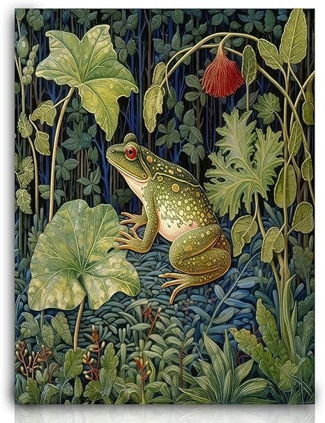 Amazon.com: Fchen art William Morris Framed Canvas Prints Wall Art,William Morris Funny Frog Wall Art Print Painting,Nouveau Art Picture, Vintage Botanical Prints, Aesthetic Illustration Wall Decor for Bedroom: Posters & Prints Gothic Art Prints, Frosch Illustration, William Morris Prints, Frog Wall Art, Vintage Floral Wall Art, Art Frog, William Morris Poster, Bunny Wall Art, Bathroom Wall Decor Art