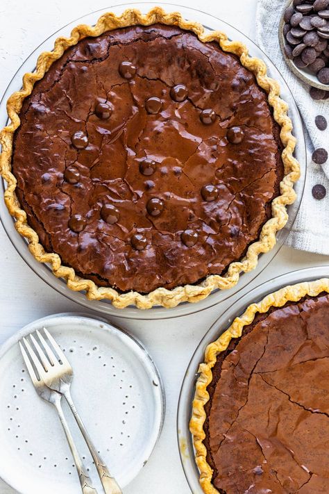 Brownie Pie - Pies and Tacos Fudge Brownie Pie, Chocolate Fudge Pie, Chocolate Pumpkin Pie, Chocolate Chess Pie, Brownie Pie, Fudge Pie, Chess Pie, Southern Desserts, How To Make Pie