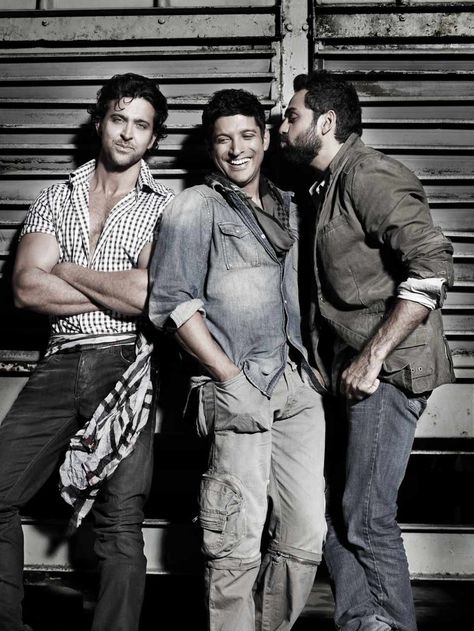 Hrithik Roshan, Farhan Akhtar & Abhay Deol Abhay Deol, Farhan Akhtar, Indian Man, Hrithik Roshan, Indian Movies, June 30, Bollywood Actors, Bollywood Movies, Bollywood Stars