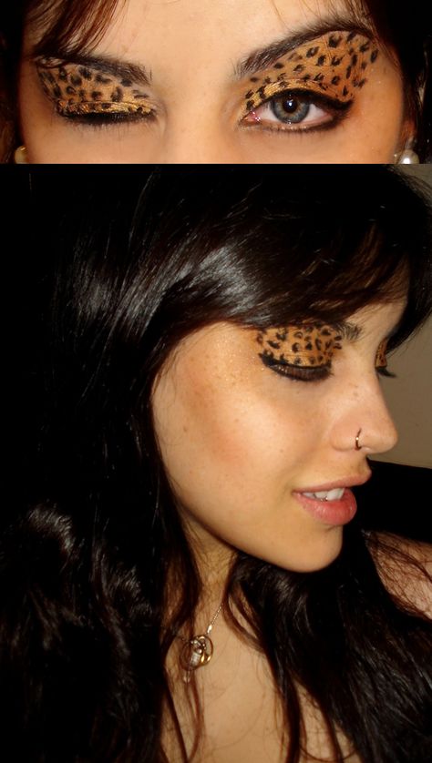 Leopard Eyeshadow Cute Eyeshadow Looks, 90s Makeup, Halloween Beauty, Smink Inspiration, Ethereal Makeup, Dope Makeup, Cute Makeup Looks, Goth Makeup, Makeup Obsession